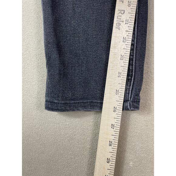 RE/DONE Jeans Womens 27 Black High Rise Stove Pipe Straight Leg Button Fly Denim - Picture 7 of 15